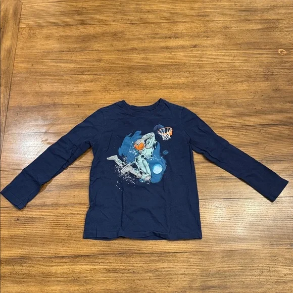 ☀️3 for $10☀️ Carter’s Outer Space Basketball Long Sleeve Shirt - Picture 1 of 4